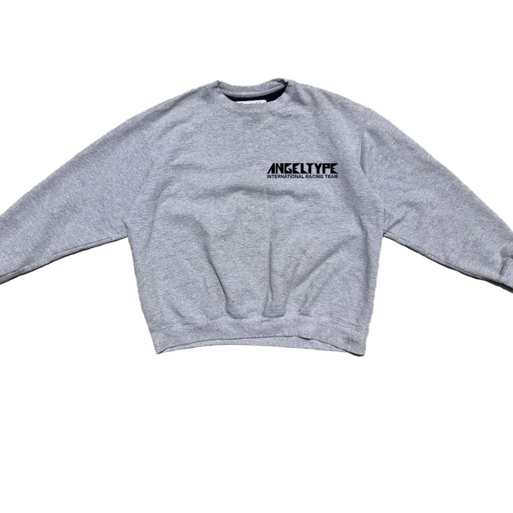 Angel Type French Terry Cotton Sweater Gray Gray Anime Japan Motorcycle Sports